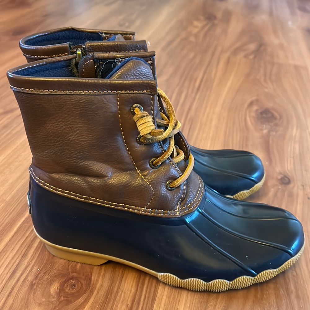 Sperry Girls Rubber Duck Boots Sz 3M
